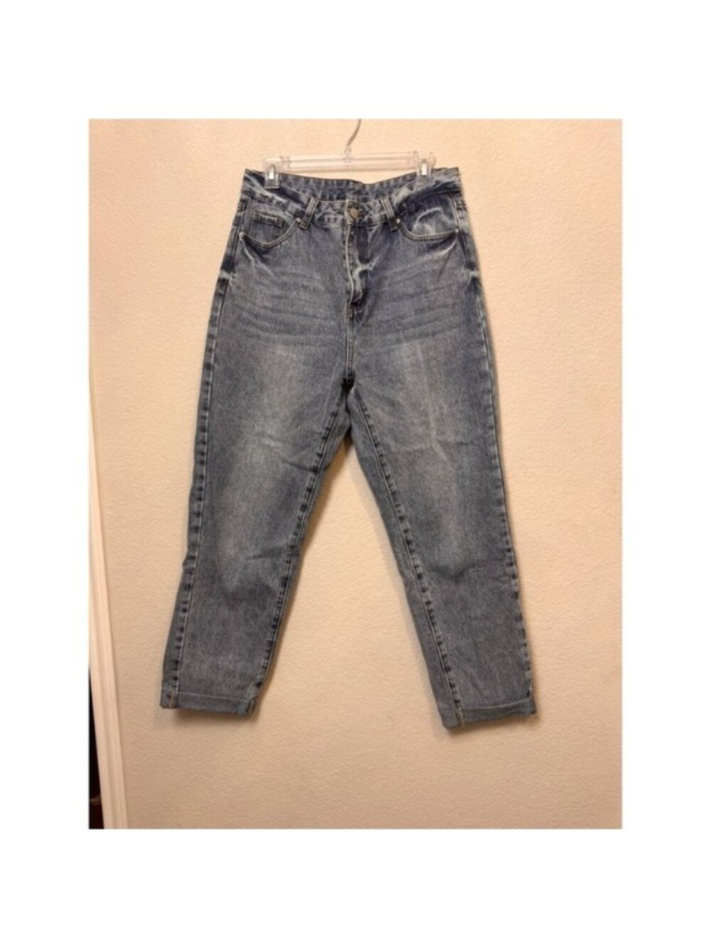 SHEIN Women's Size L Light Wash Denim Straight Leg‎ Jeans